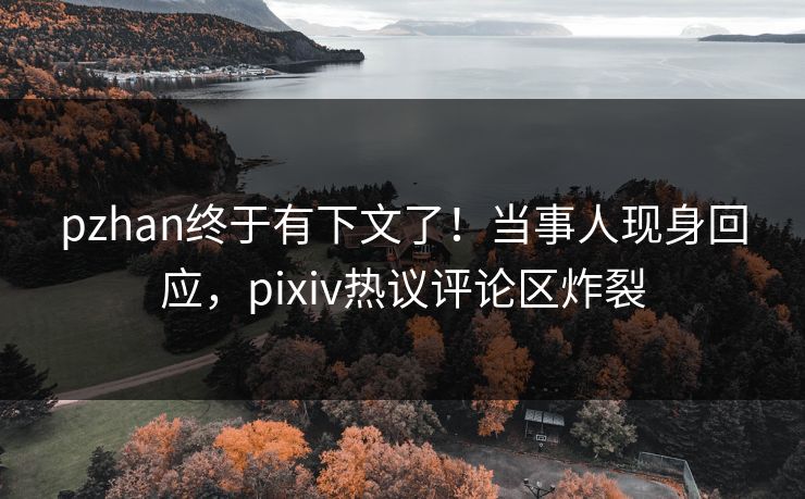pzhan终于有下文了！当事人现身回应，pixiv热议评论区炸裂