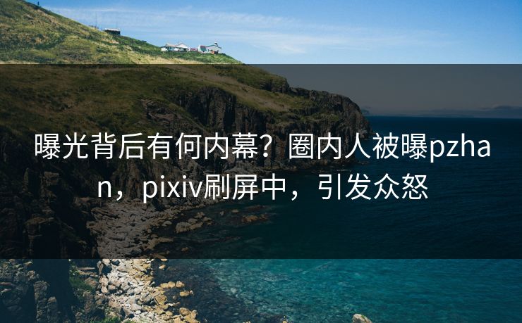 曝光背后有何内幕？圈内人被曝pzhan，pixiv刷屏中，引发众怒