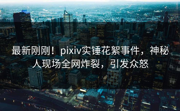 最新刚刚！pixiv实锤花絮事件，神秘人现场全网炸裂，引发众怒