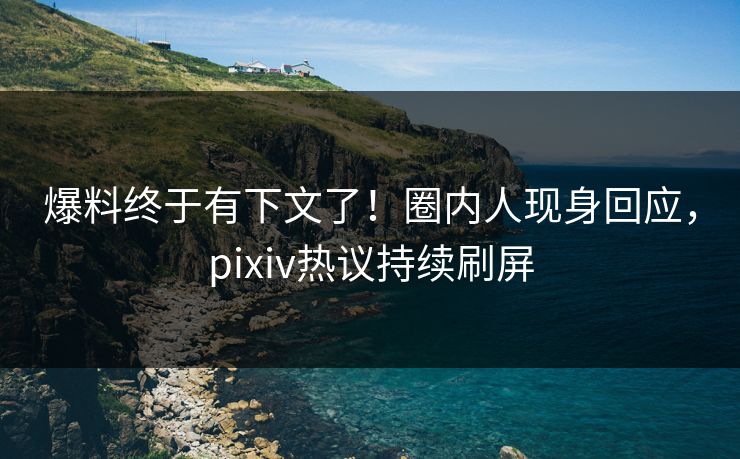 爆料终于有下文了！圈内人现身回应，pixiv热议持续刷屏